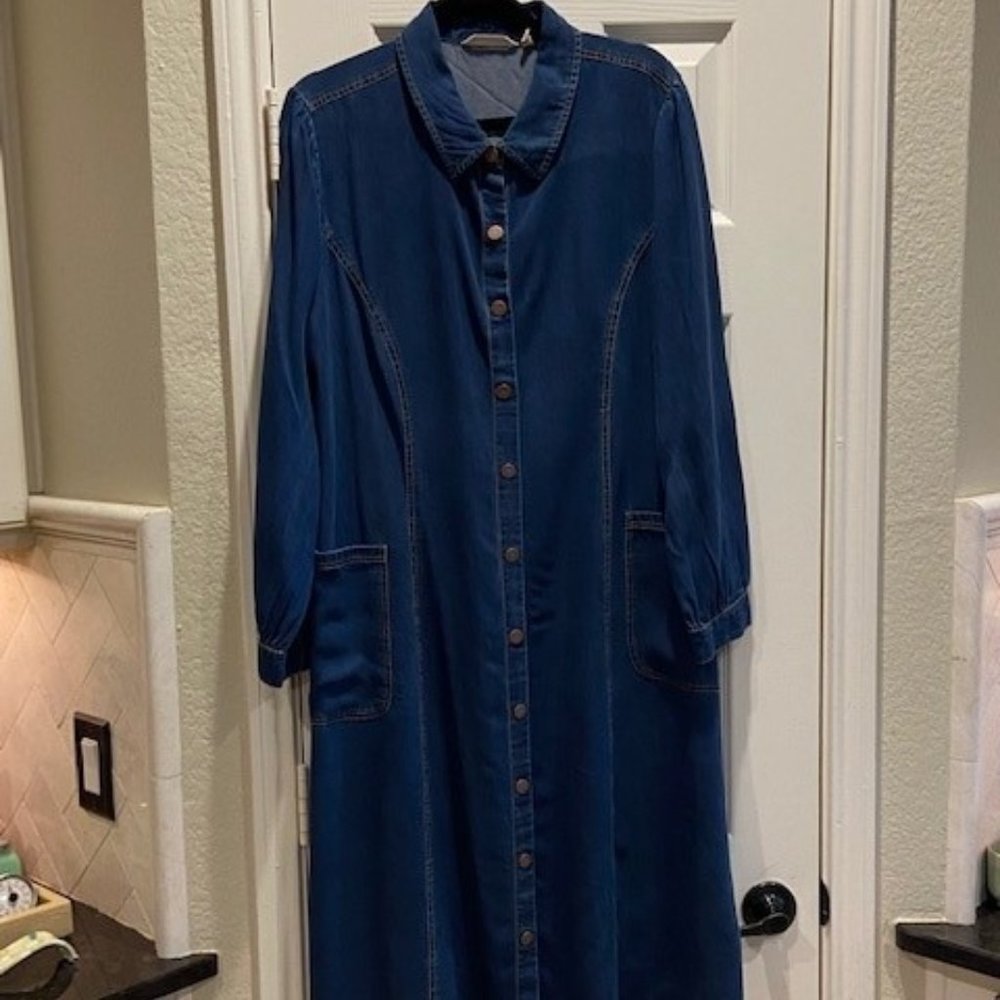 NWOT Soft Surroundings Denim Dress Sz 1X